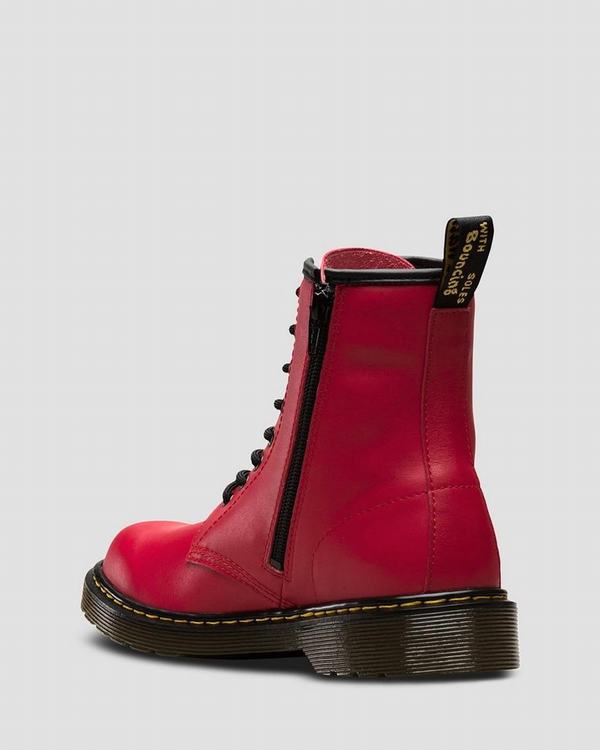 Dr Martens Dětské Kotníkové Boty Youth 1460 Romario Červené, CZ-389742